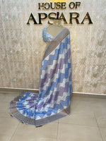 Blue Georgette Saree 26