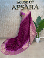 Wine Kota Crepe Fusion Saree 203