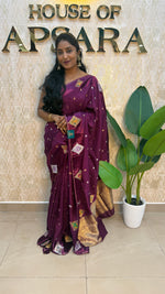 Purple Soft Crepe Saree 91