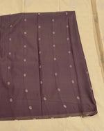 Cream n Purple Semi Silk Saree 42