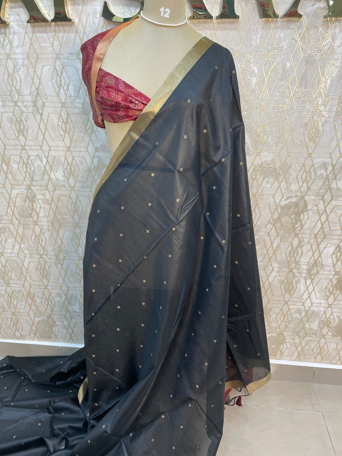 Black Soft Tissue Saree 82