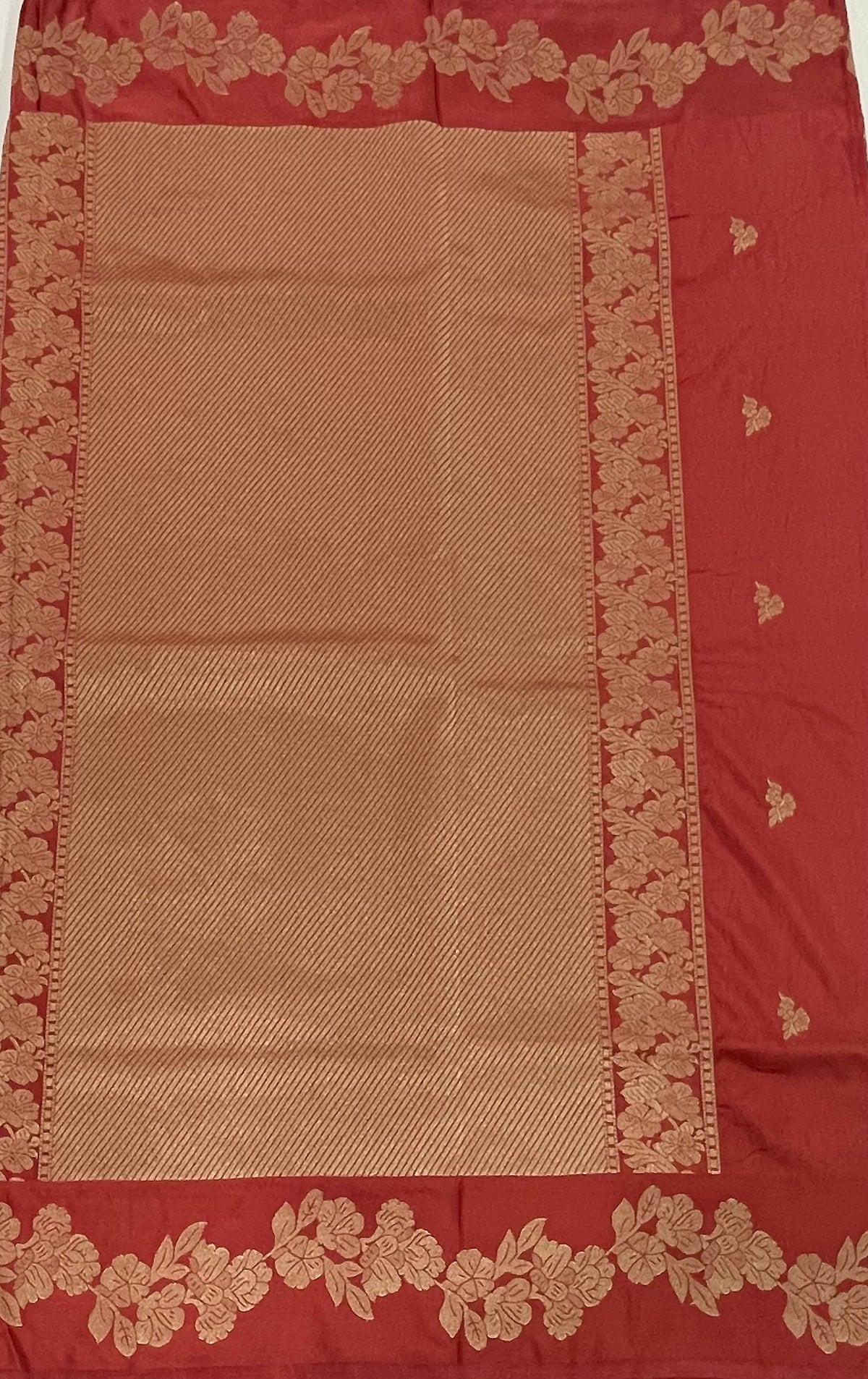 Orange Banarasi Raw Silk Saree 32