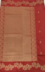 Orange Banarasi Raw Silk Saree 32