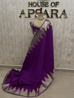 Purple Soft Silk Stripes Saree 48