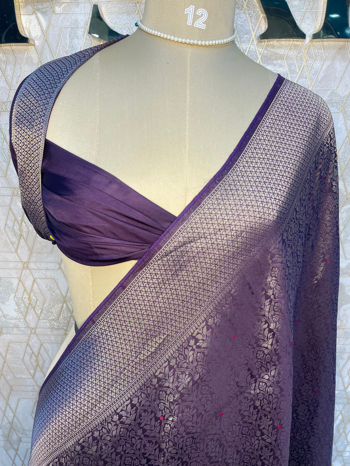 Purple Meenakari Khadi Georgette Saree 75