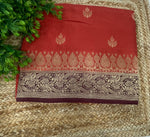 Orange n Brown Semi Silk Saree 25