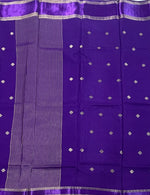 Purple Small Butta Semi Crepe Saree 34