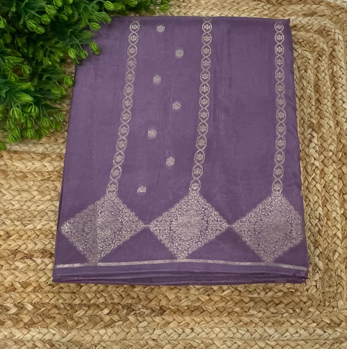 Lilac Tussur Saree 36
