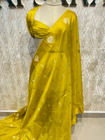 Yellow Cotton Kota Checks Saree 66