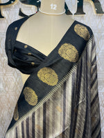 Black Tussur Digital Print Saree 71