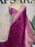 Wine Kota Crepe Fusion Saree 203