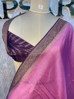 Pink Tussur Saree 36