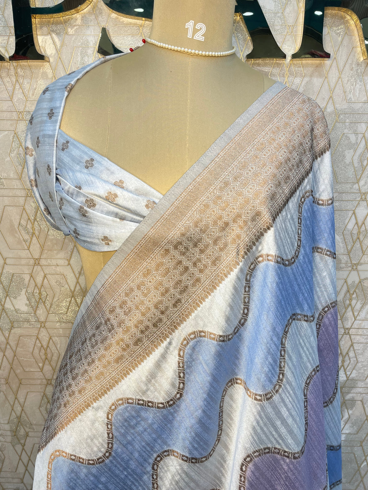 Blue Georgette Saree 26
