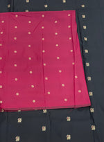 Black n Pink Semi Silk Saree 42