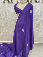 Purple Crepe Saree 29
