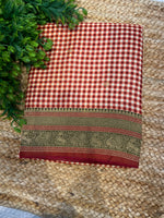 Red n Green Soft Silk Vintage Saree 300