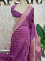 Pink Soft Tussur Cotton Saree 107