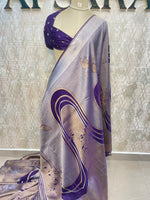 Purple Banarasi Soft Tissue Saree 30