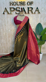 Gold n Pink Semi Silk Saree 97