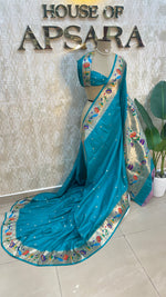 Rama Green Soft Silk Paithani Saree 99
