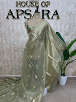 Mint Green Crepe Kota checks saree 309