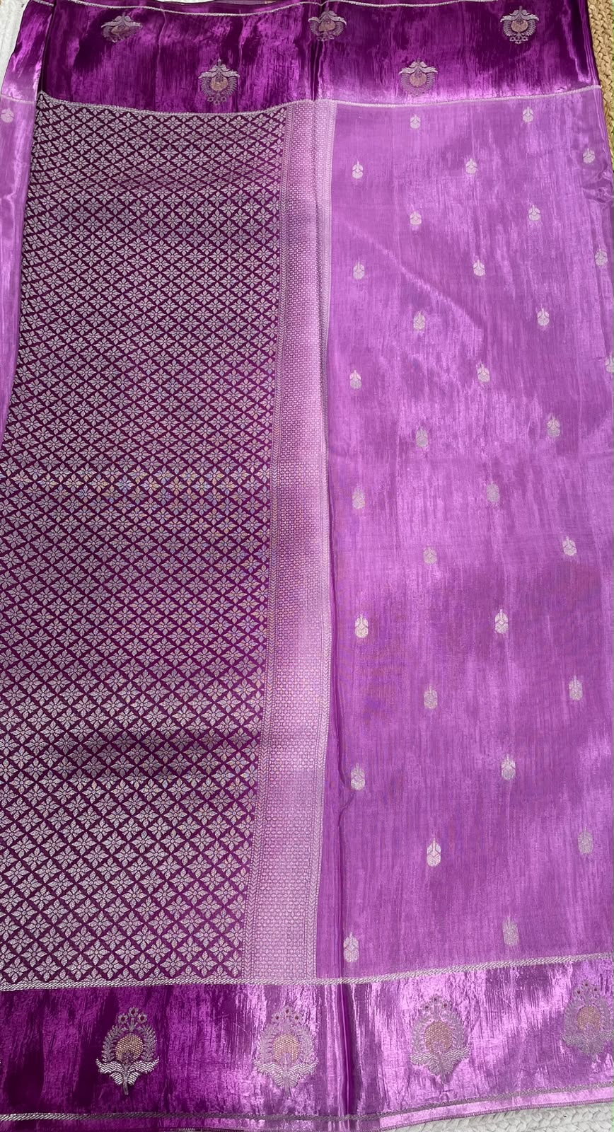 Pink Matka Silk with Satin Border Saree 14