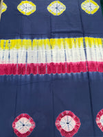 Navy Blue Pure Cotton Handblom Saree