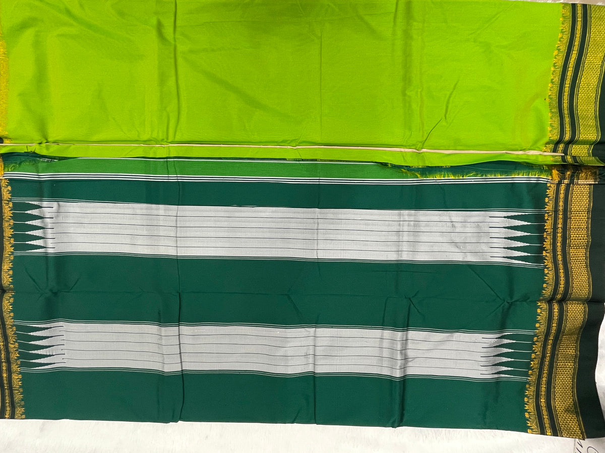 Green Cotton Silk Ilkal Saree 10
