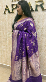 Purple Banarasi Tussur Crepe Saree 36