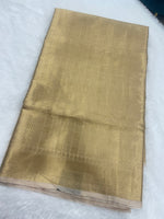 Gold Pure Tissue Brocade Saree 11