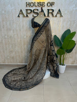 Cream n Black Kalamkari Print Mangalgiri Cotton Silk Saree 13