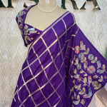 Purple Pashmina Silk saree 315