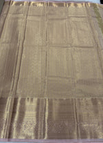 Gold n Pastel Pink Brocade Semi Kanchi Tissue Saree