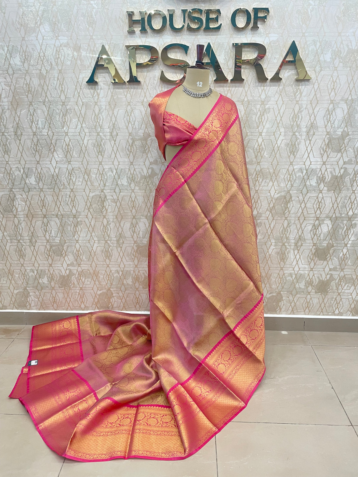 Pink Tissue Brocade Saree 54