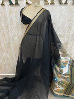 Black Jute Lenin Saree 72