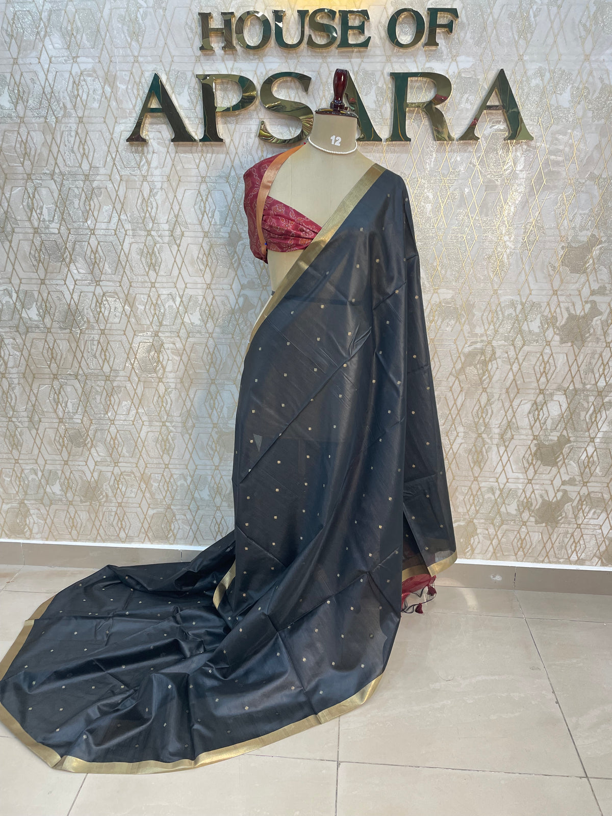 Black Soft Tissue Saree 82
