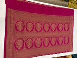 Pink Pure Banarasi Crepe Self Saree 03