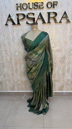 Green Banarasi Soft Crepe Saree 82