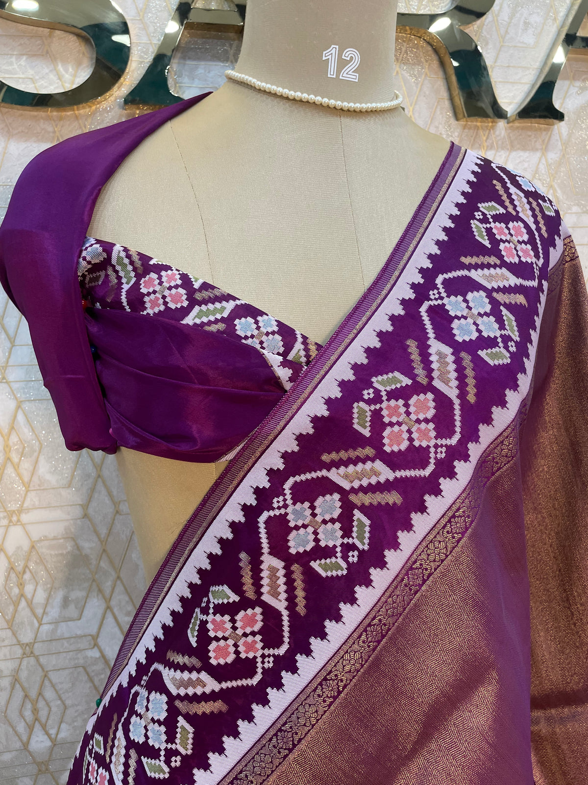 Purple Banarasi Soft Tissue Saree 200