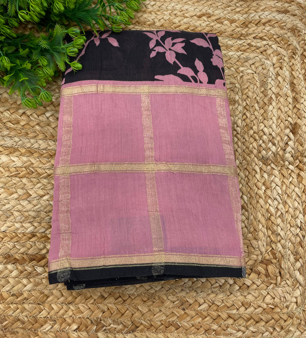 Baby Pink Assam Silk Saree 23