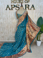 Blue Banarasi Chiniya Silk Saree 320