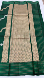 Bottel Green Pure Row Mango saree 02
