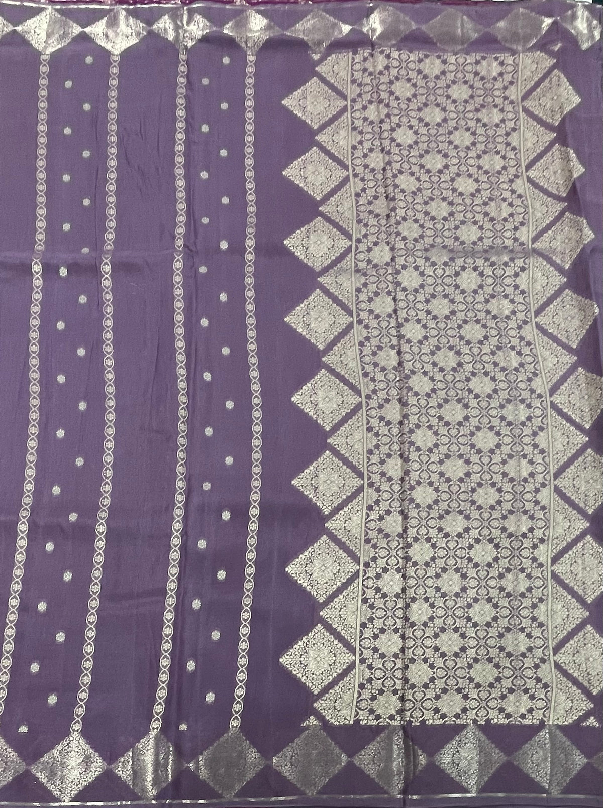Lilac Tussur Saree 36