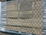Gold n Bluish Grey Brocade Semi Kanchi Tissue Saree