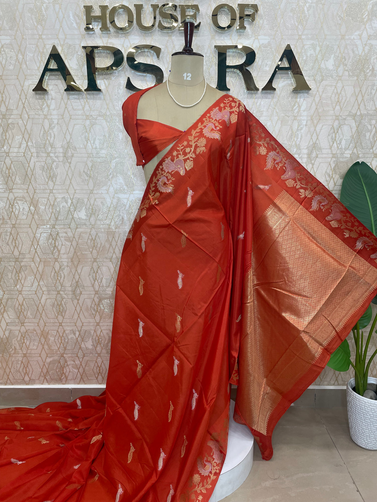 Orange Kota Doriya saree 311