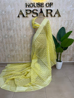 Yellow Kora Jamdani Saree 204