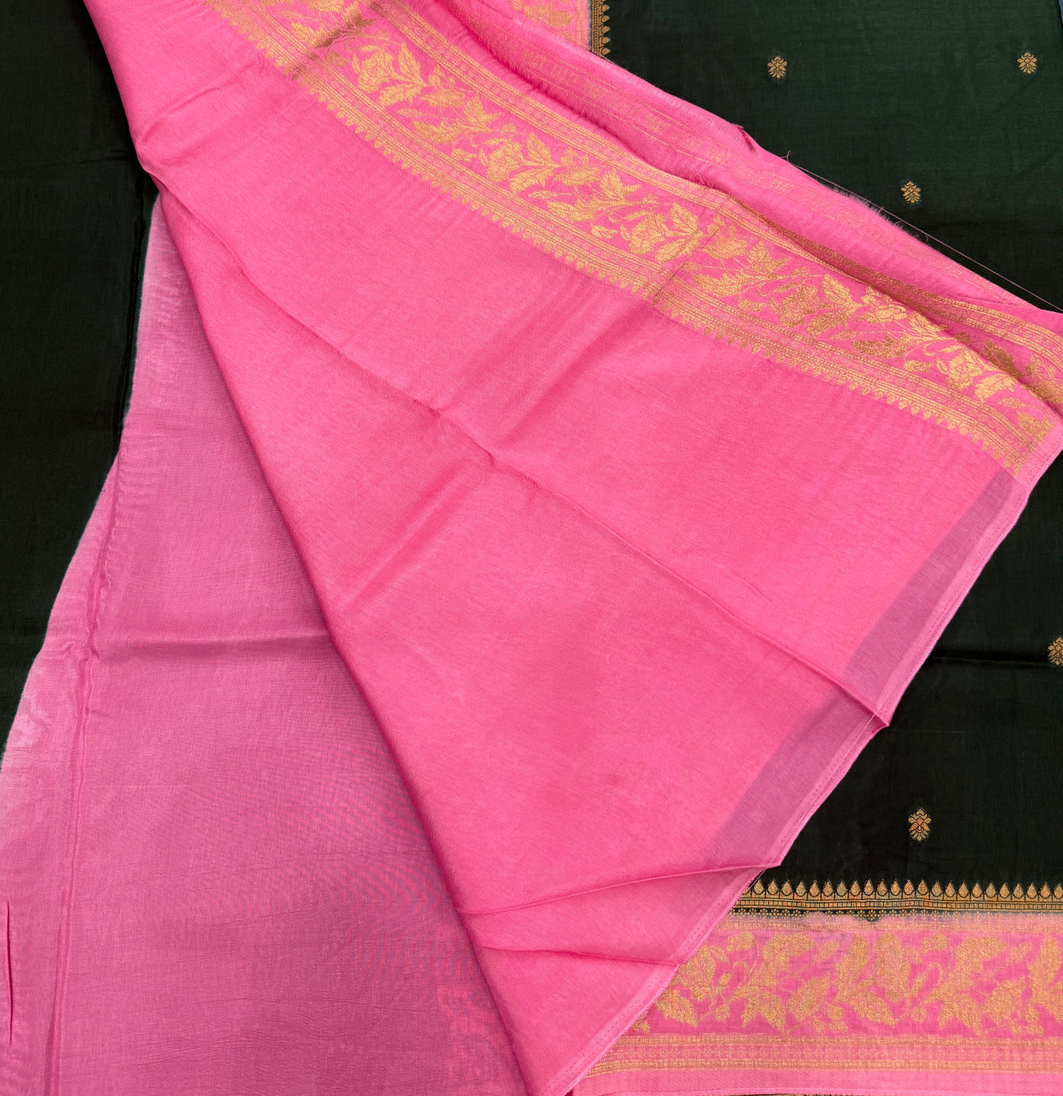 Bottle Green Semi Silk Saree 25