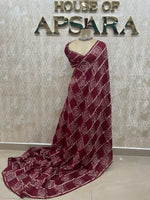 Red Assam Silk Saree 23