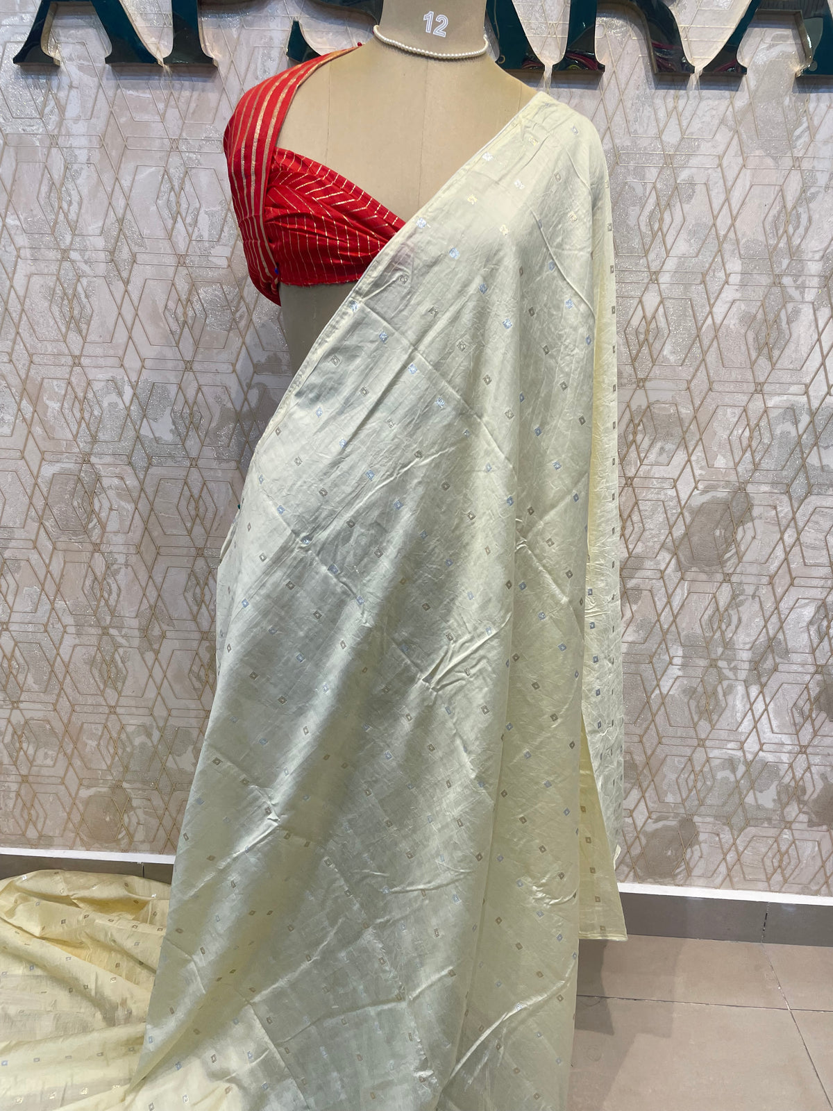 Cream Semi Silk Saree 42