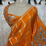 Oranges Pashmina silk saree 315